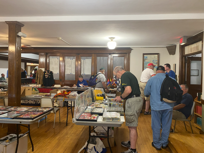 People looking around at venders tables