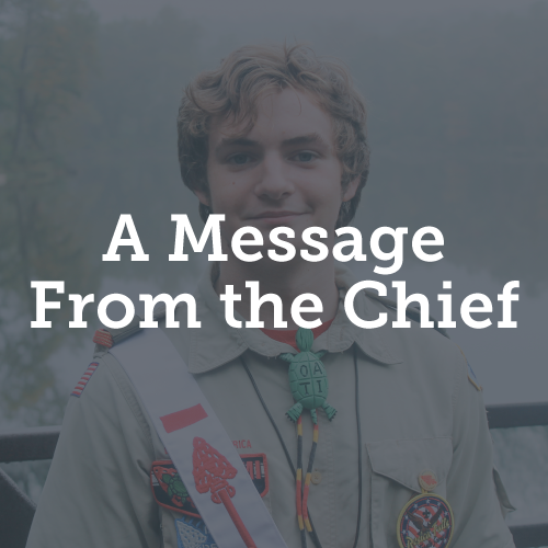 A Message from the Chief | Unami Lodge, One